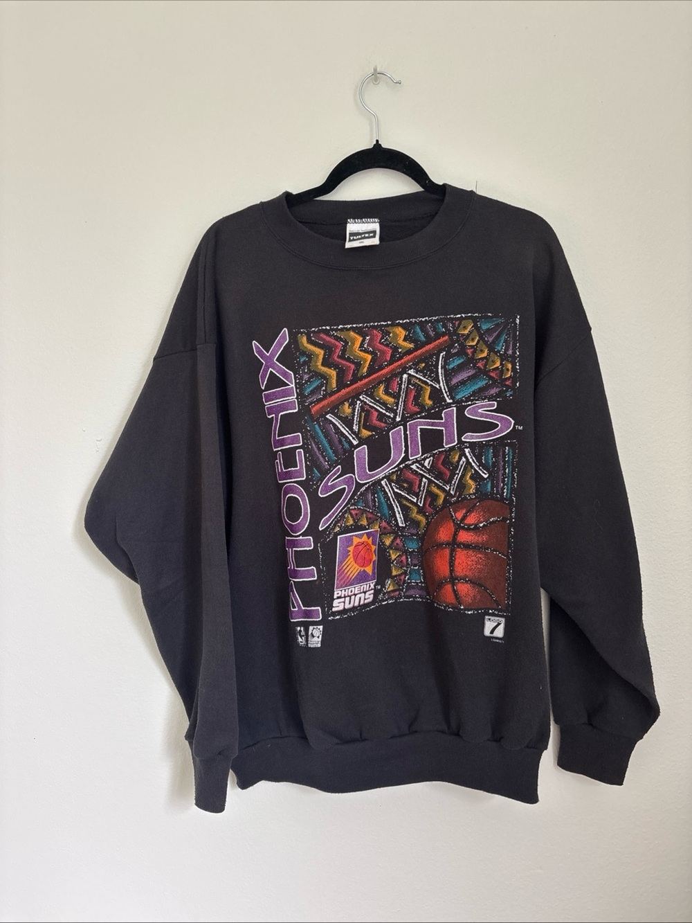 Vintage Tultex Black Phoenix Suns Graphic Crewneck Sweatshirt